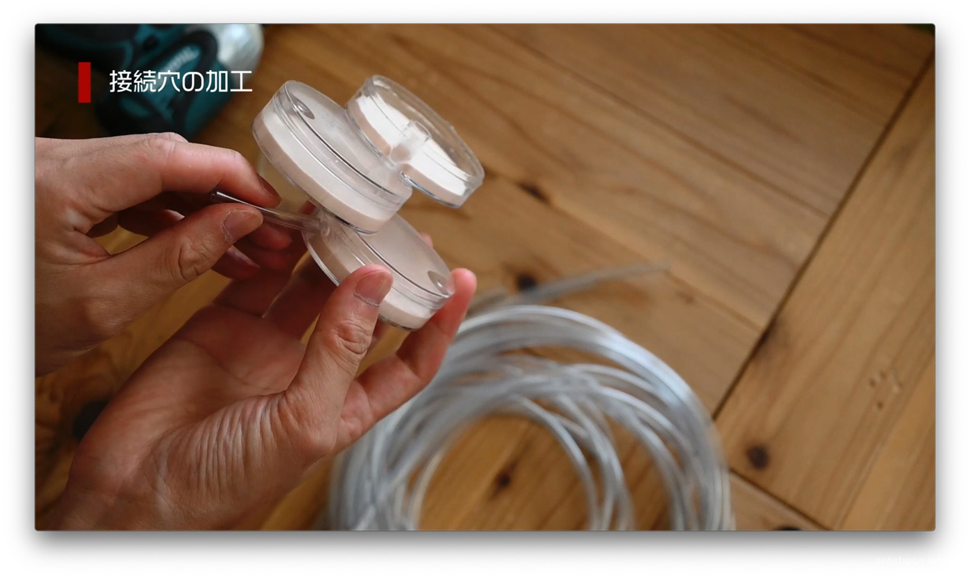 ちゅーぶをつける